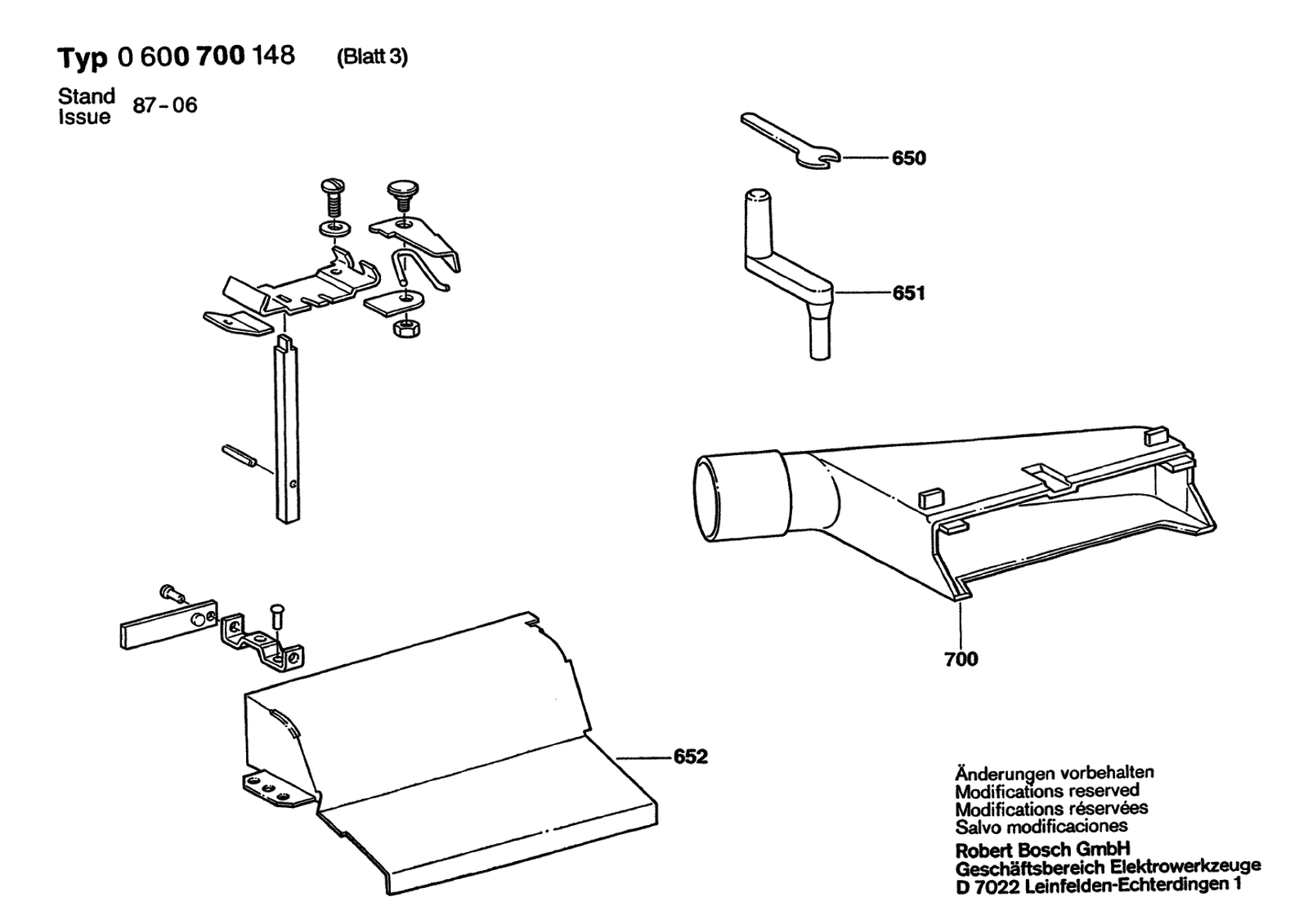 Bosch SHO 280 parts diagram, sheet 3