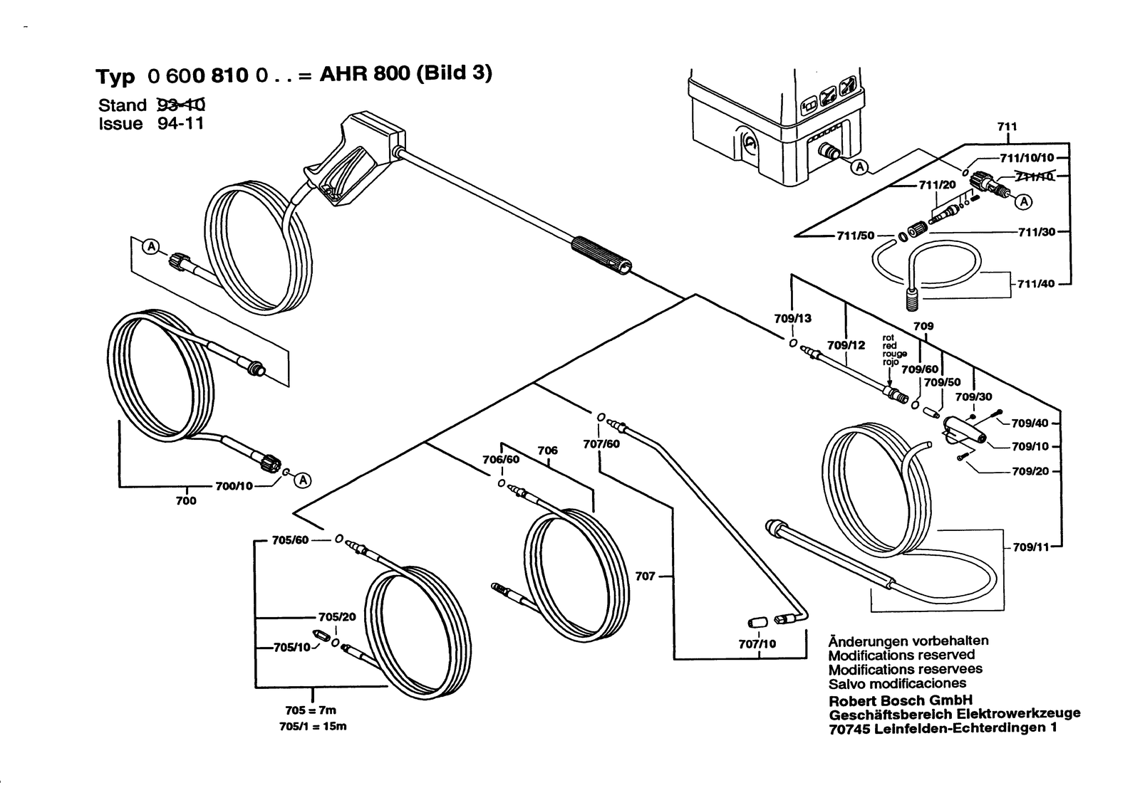 Bosch AHR 800 parts diagram, sheet 3