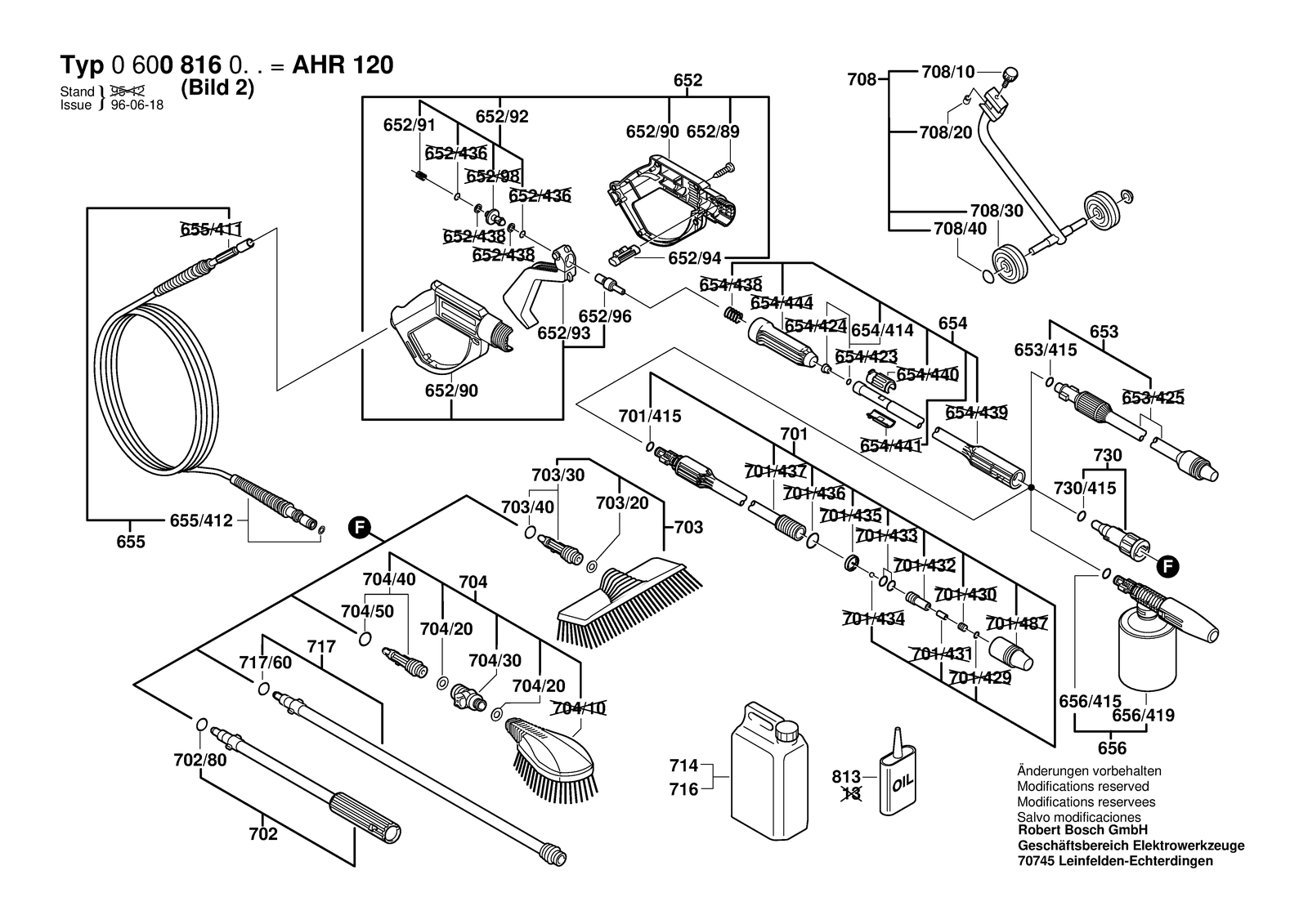 Bosch AHR 120 parts diagram, sheet 2