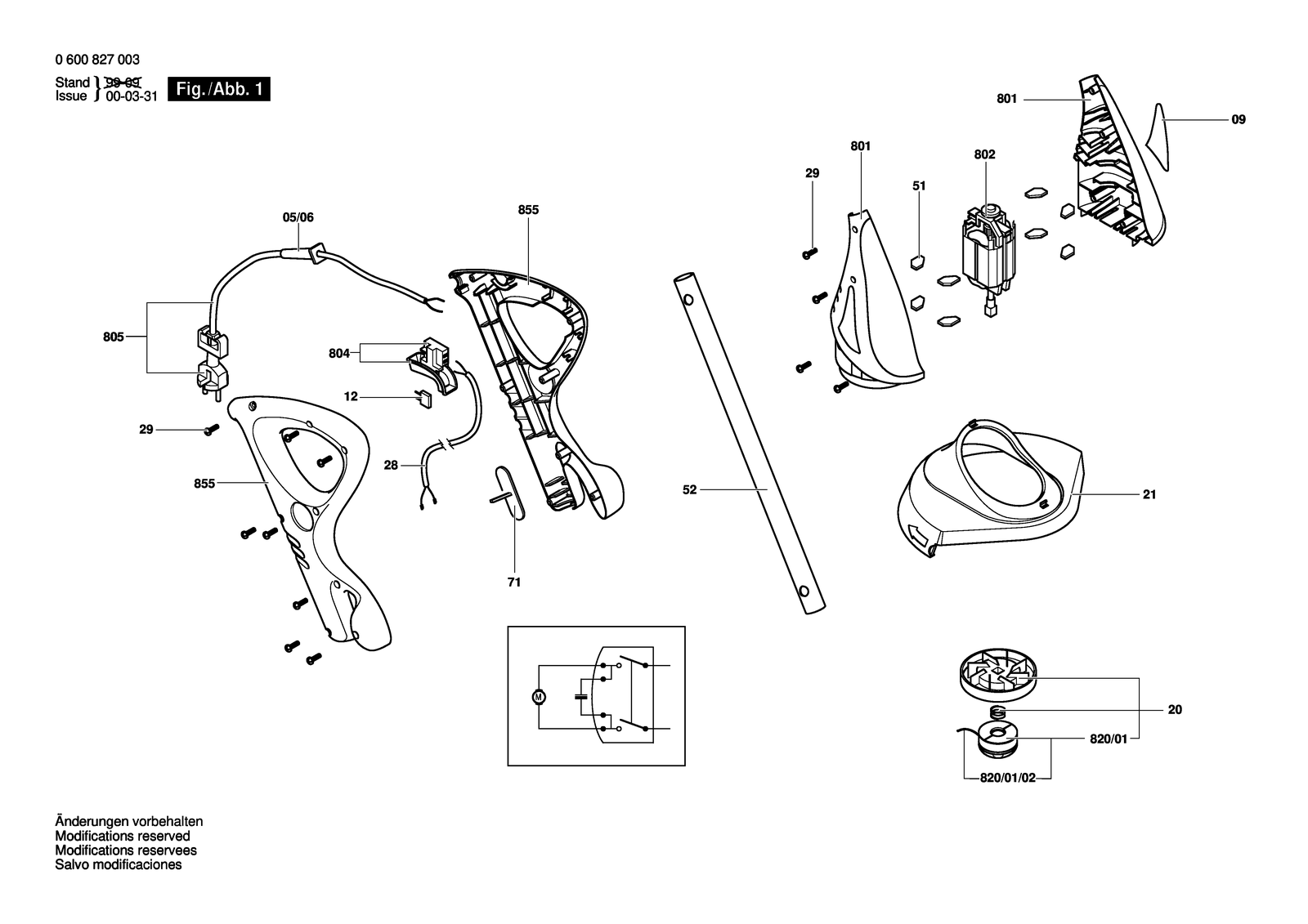 Bosch ART 23 G parts diagram, sheet 1