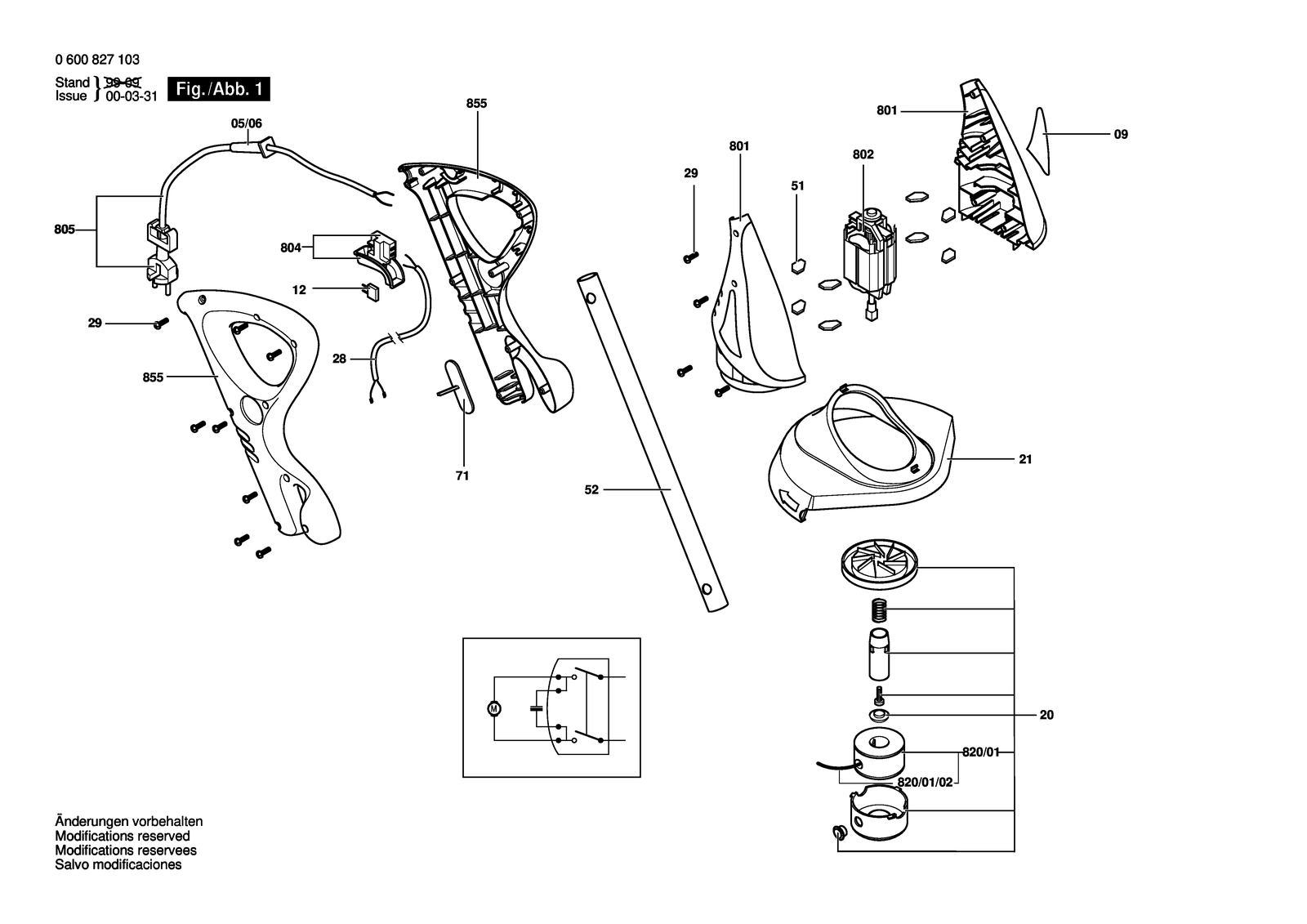 Bosch ART 23 GF parts diagram, sheet 1