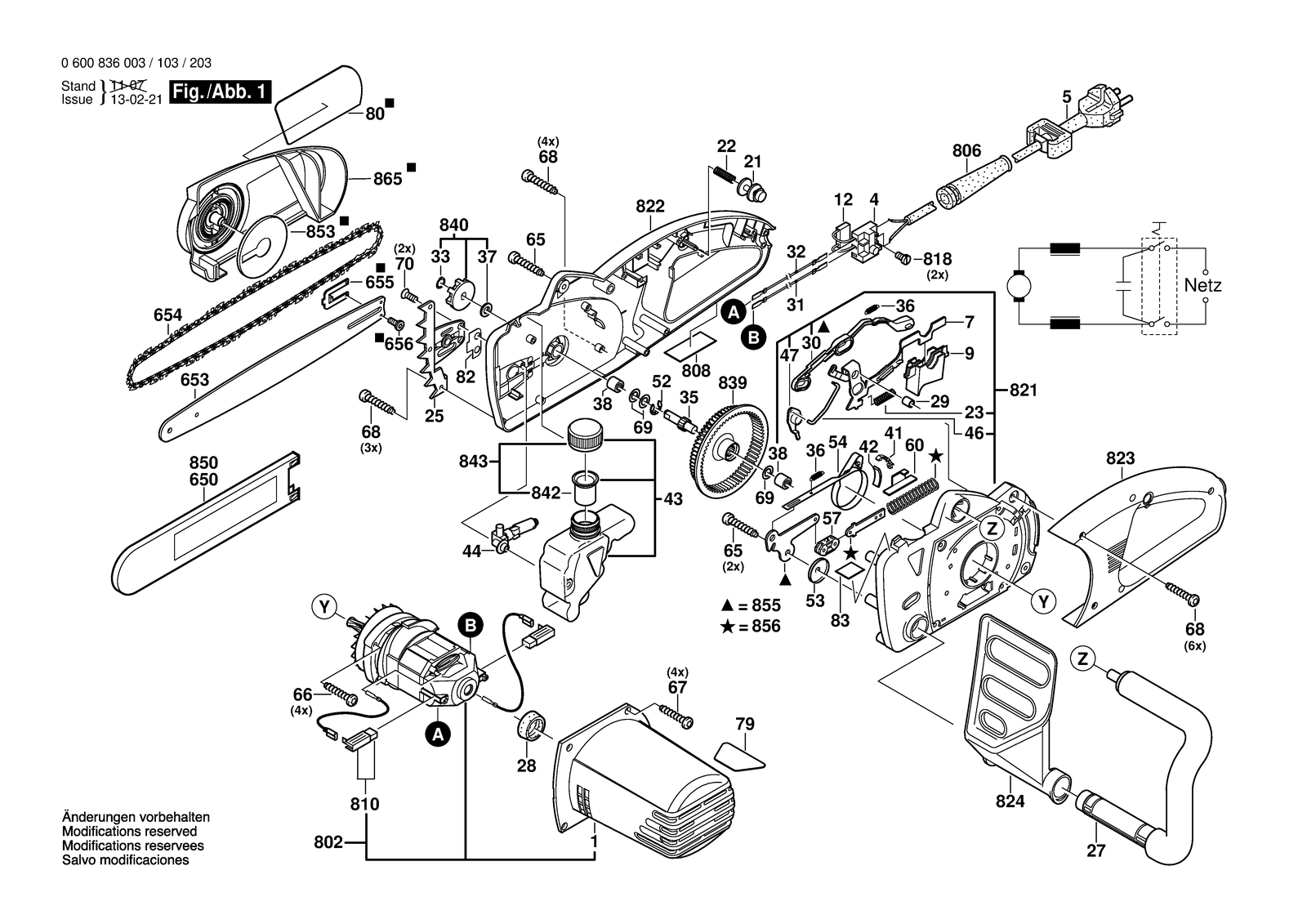 Bosch AKE 40-17 S parts diagram, sheet 1