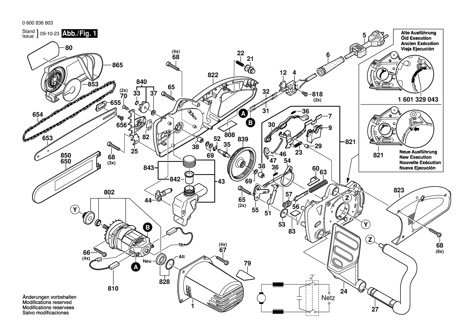 Bosch AKE 30 parts diagram, sheet 1