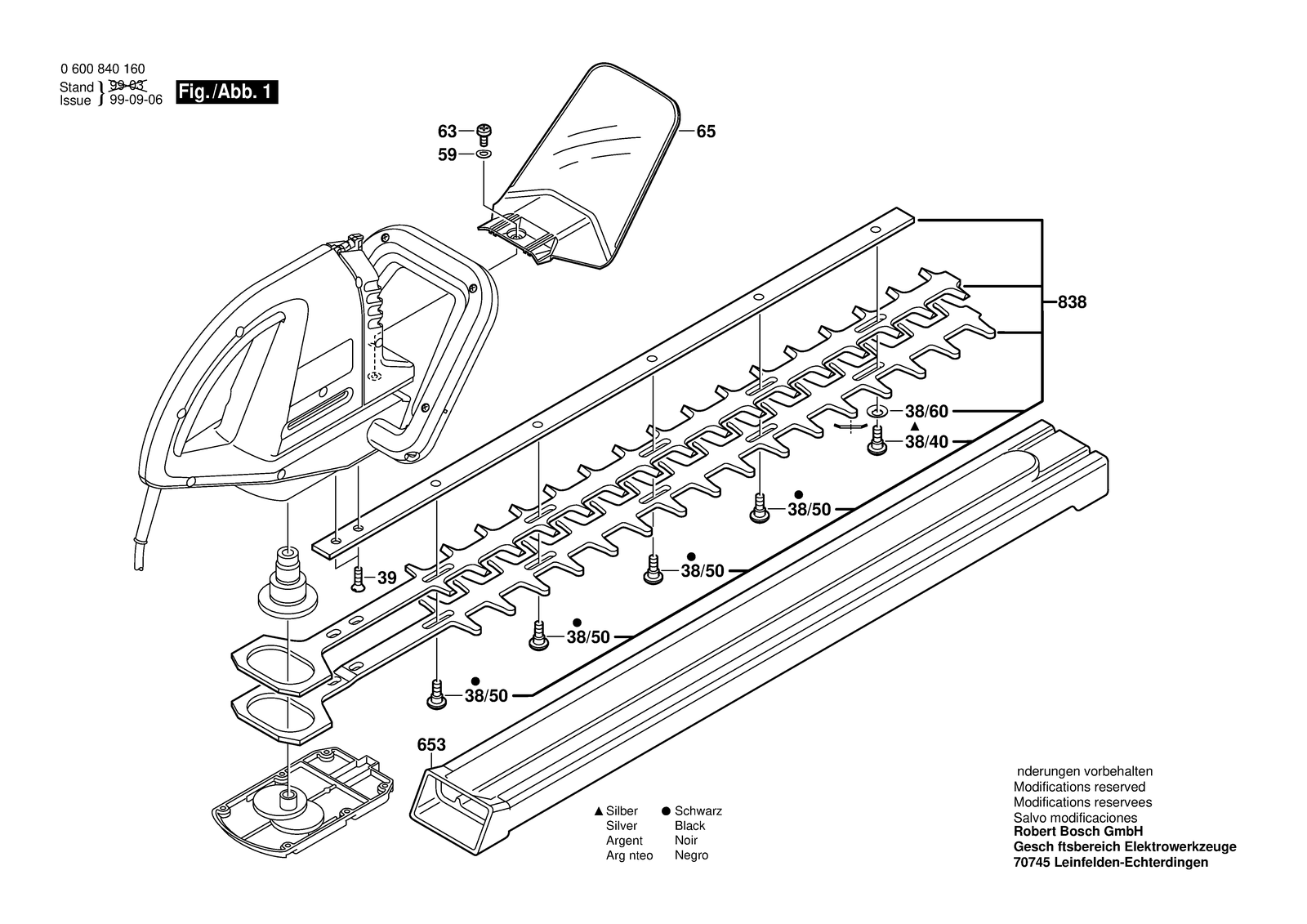 Bosch AHS 600 parts diagram, sheet 2