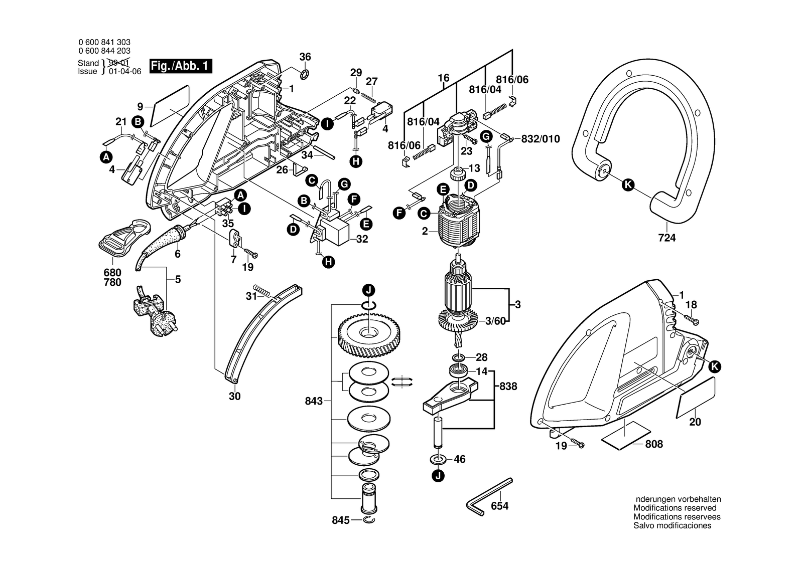 Bosch AHS 40-22 parts diagram, sheet 1