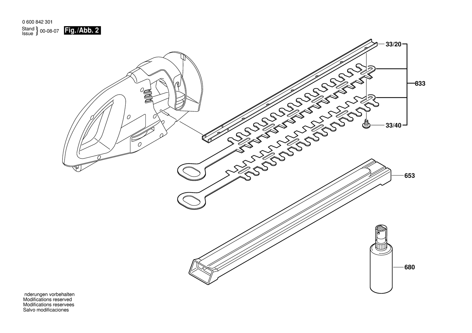 Bosch AHS 15 parts diagram, sheet 2