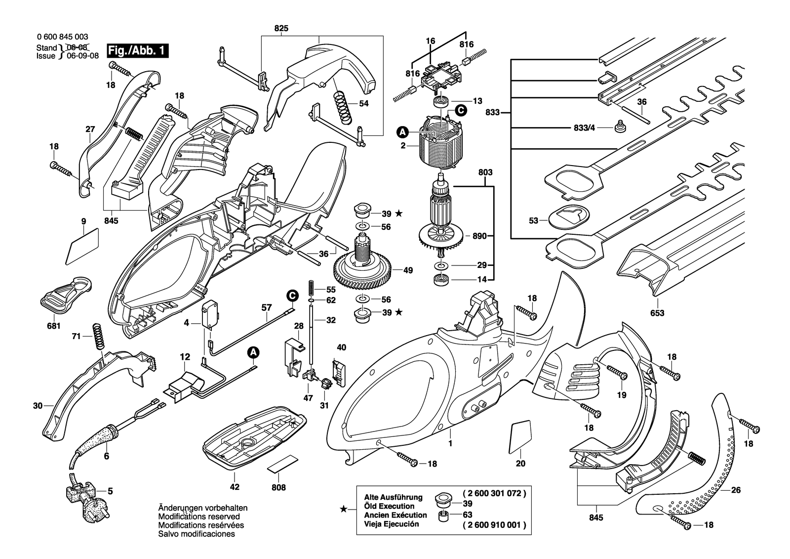 Bosch AHS 40 parts diagram, sheet 1