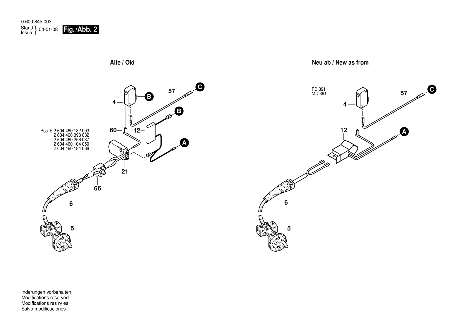 Bosch AHS 40 parts diagram, sheet 2