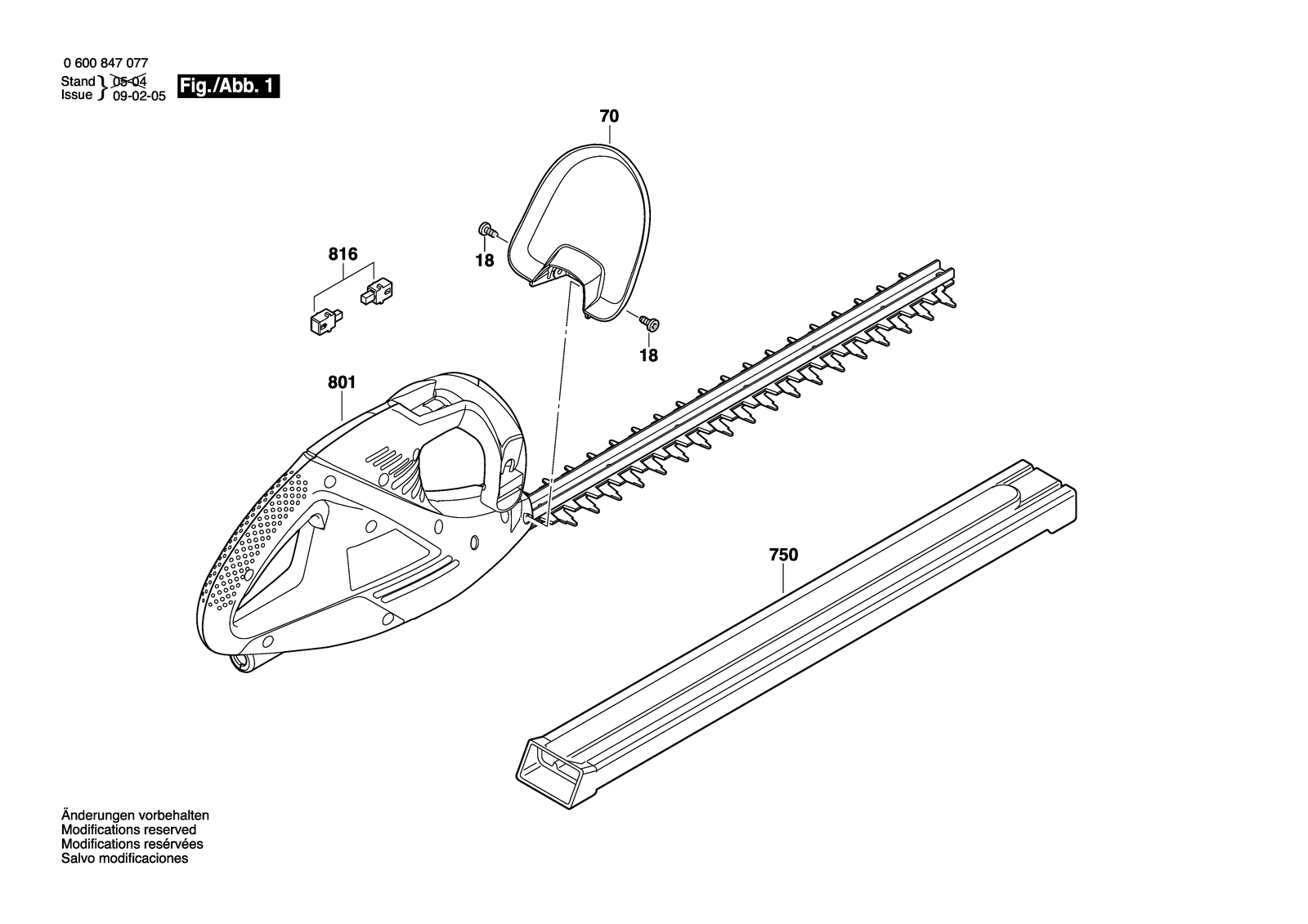 Bosch AHS 52-16 parts diagram, sheet 1
