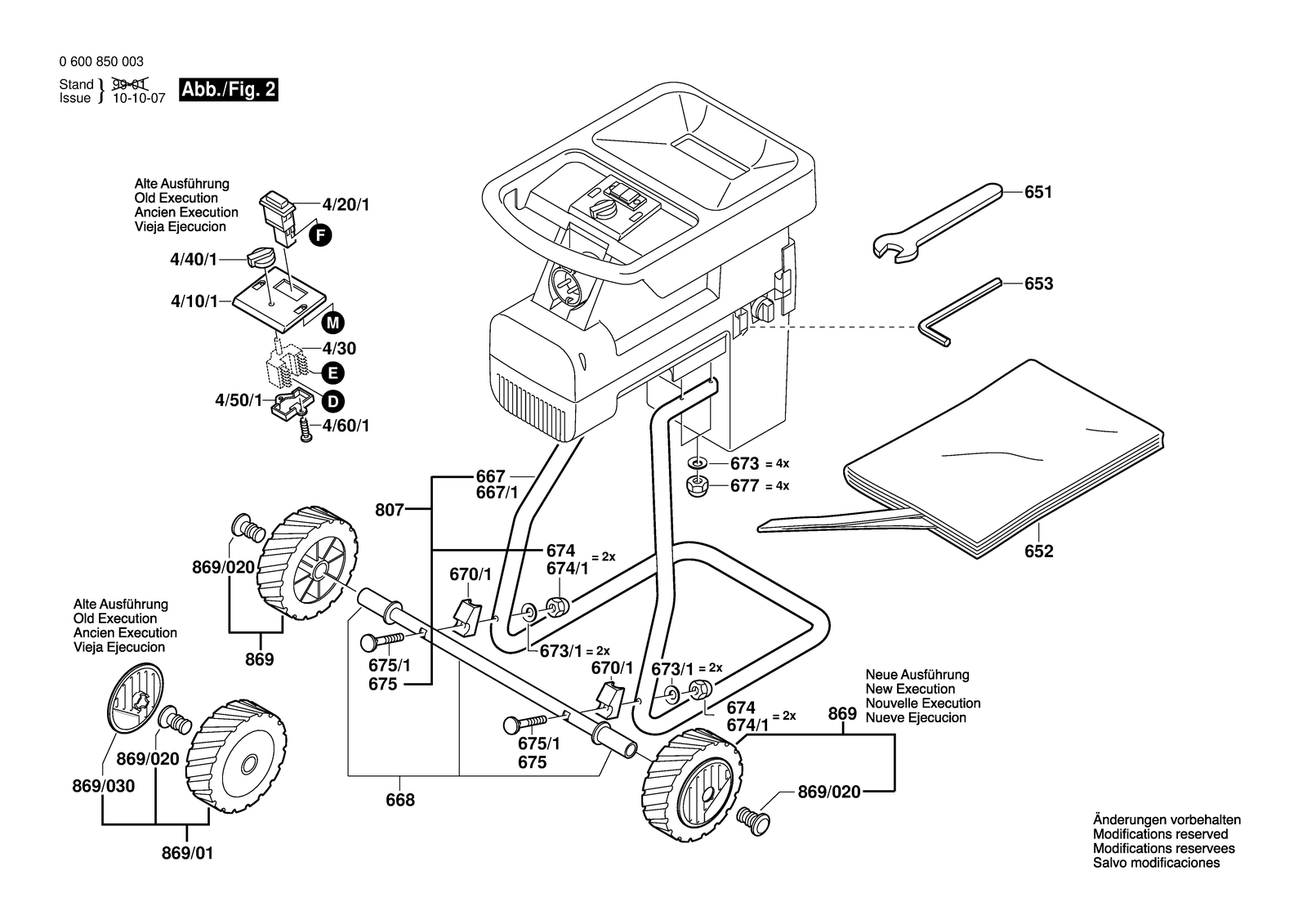 Bosch AXT 1800 parts diagram, sheet 2