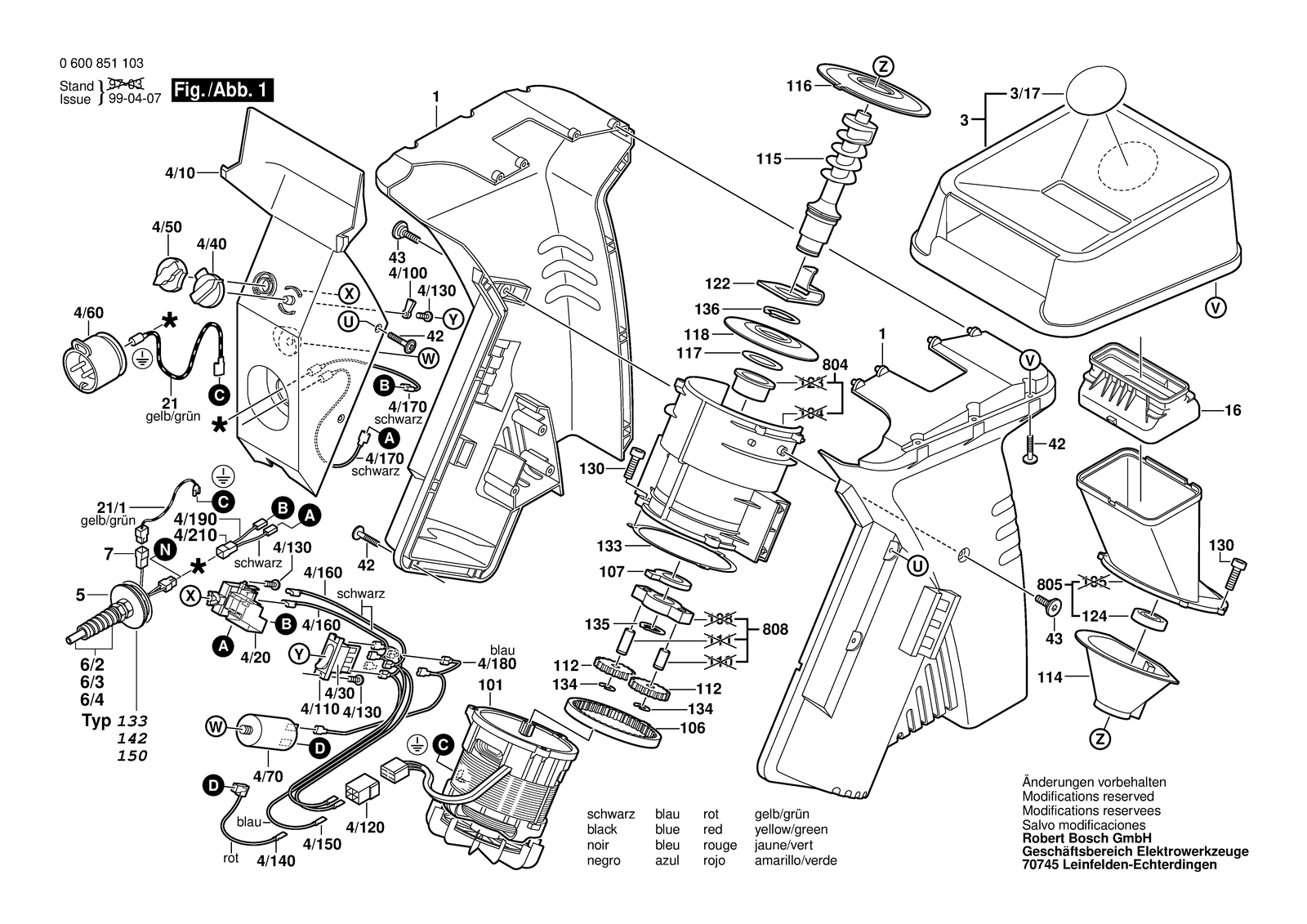 Bosch AXT 18-35 parts diagram, sheet 1