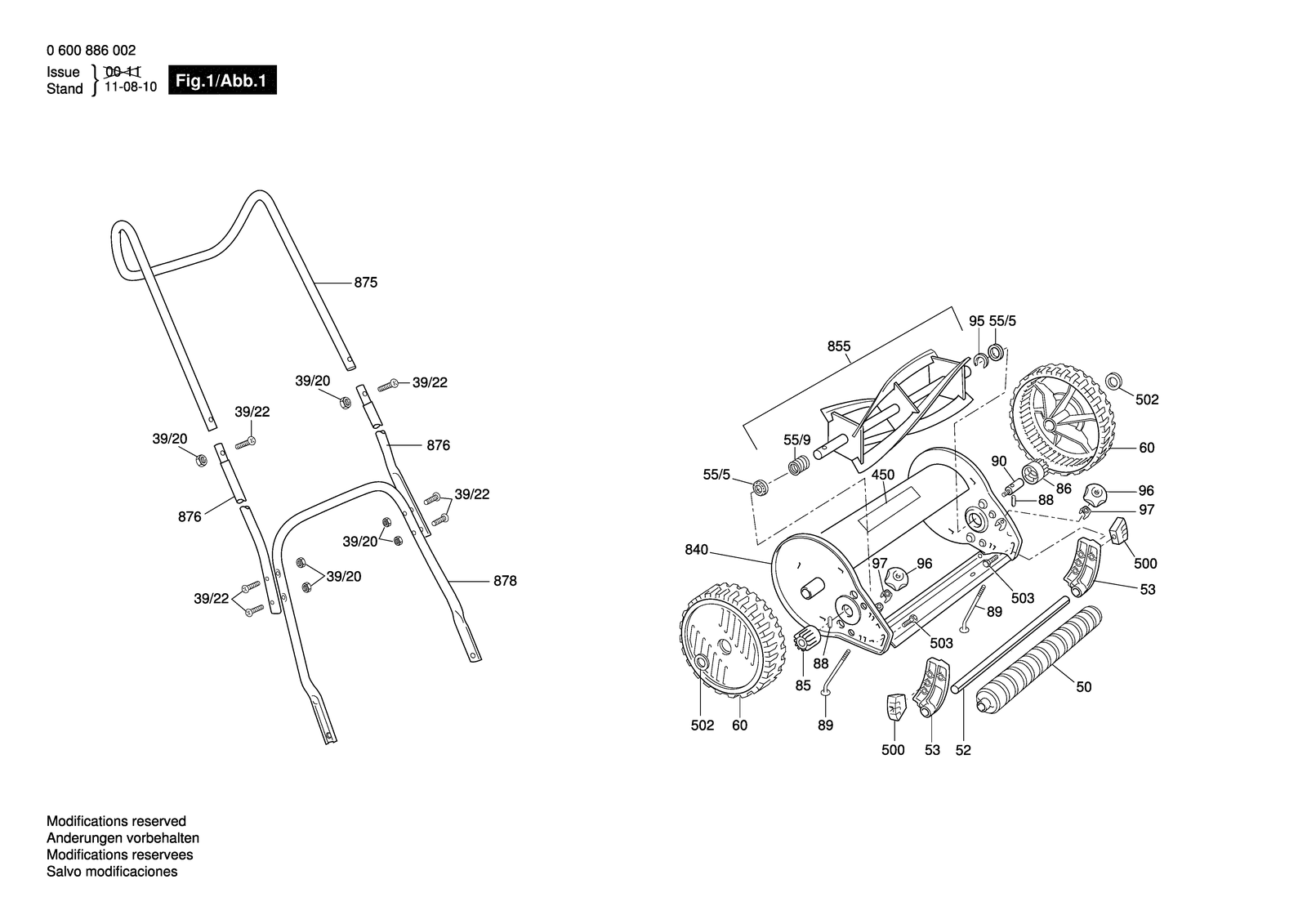 Bosch AHM 30 C parts diagram, sheet 1