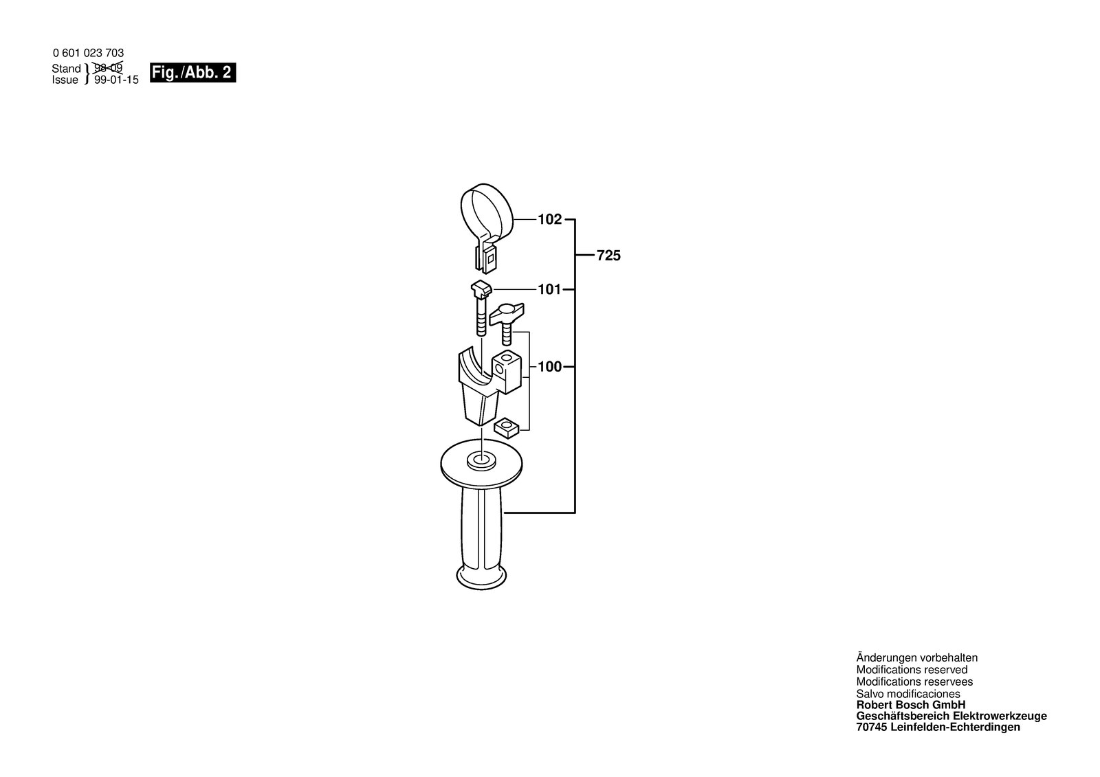 Bosch GBM 13 HRE parts diagram, sheet 2