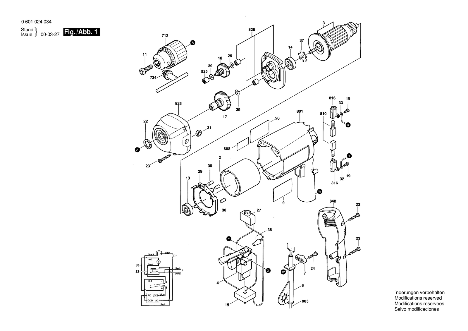 Bosch 1024 VSR parts diagram, sheet 1
