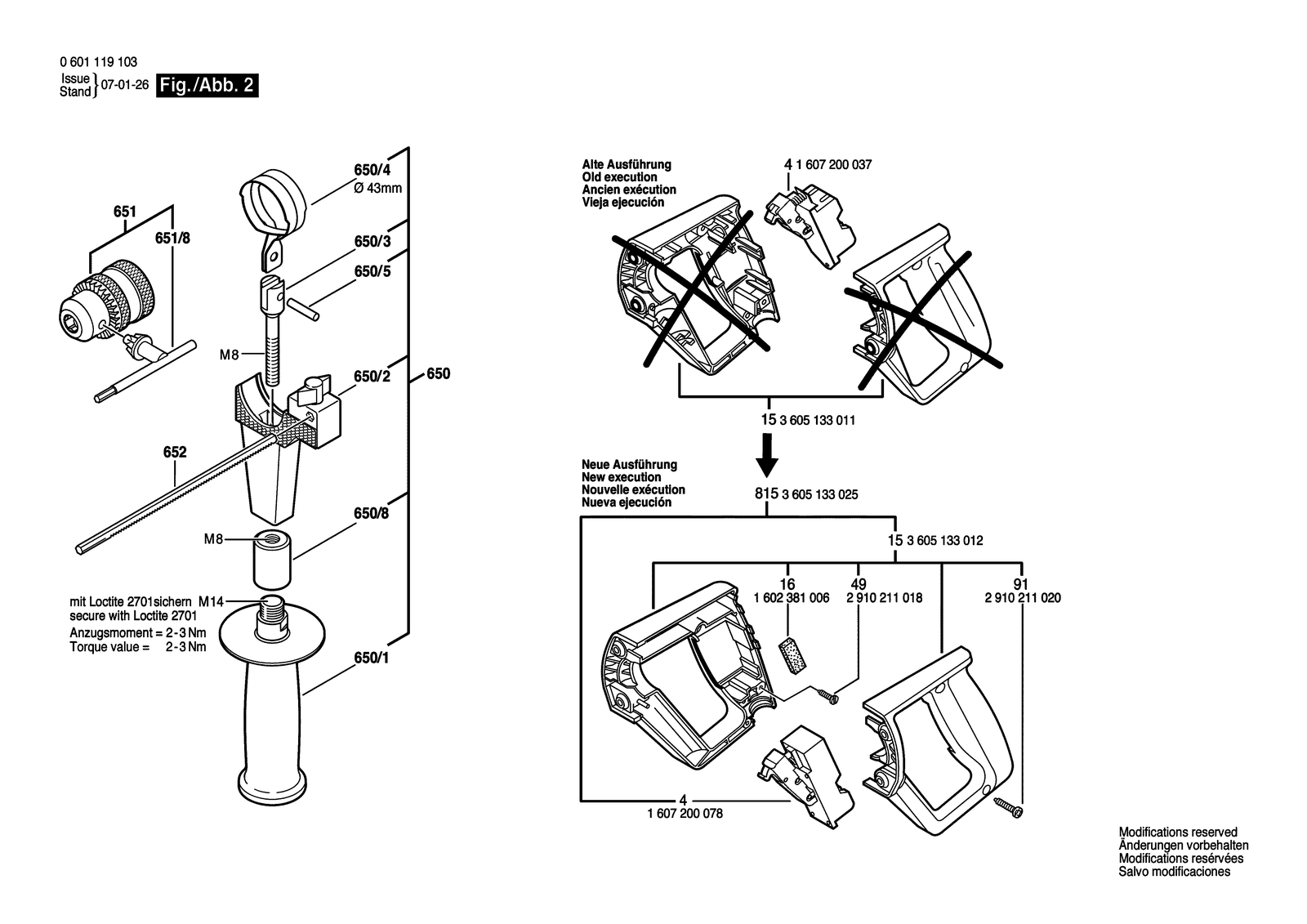 Bosch 1119.1 parts diagram, sheet 2