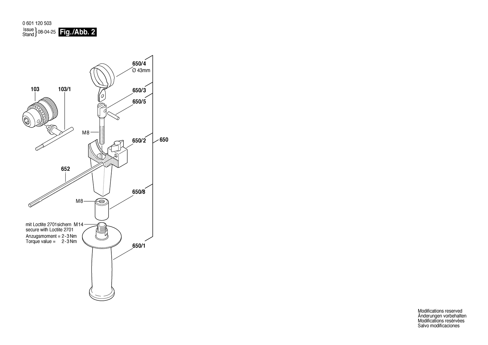 Bosch GBM 16-2 RE parts diagram, sheet 2