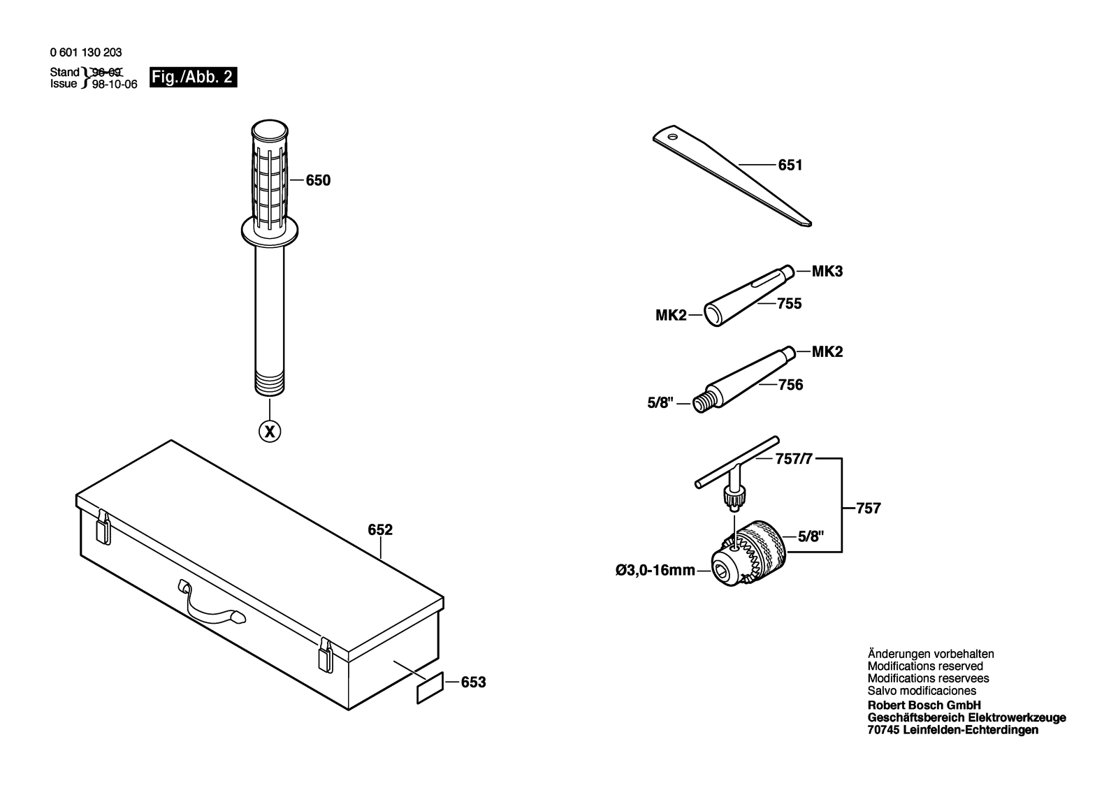 Bosch GBM 32-4 parts diagram, sheet 2
