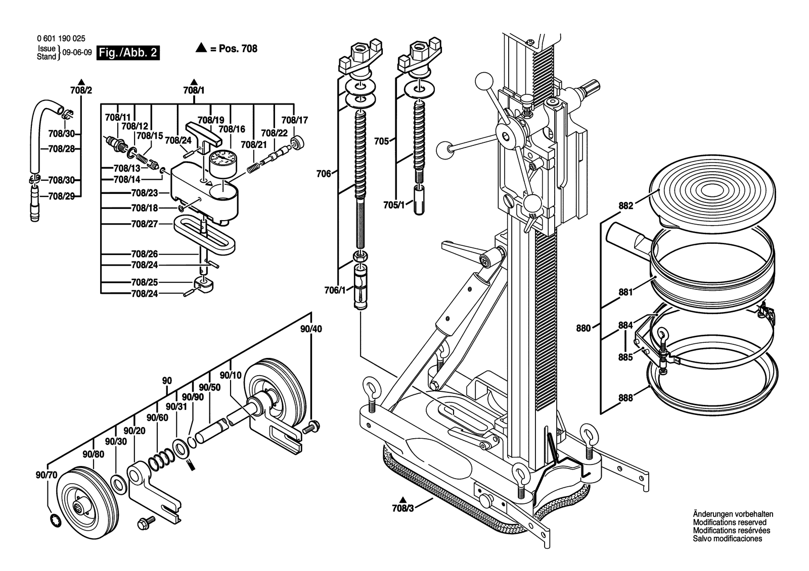 Bosch S 500 A parts diagram, sheet 2