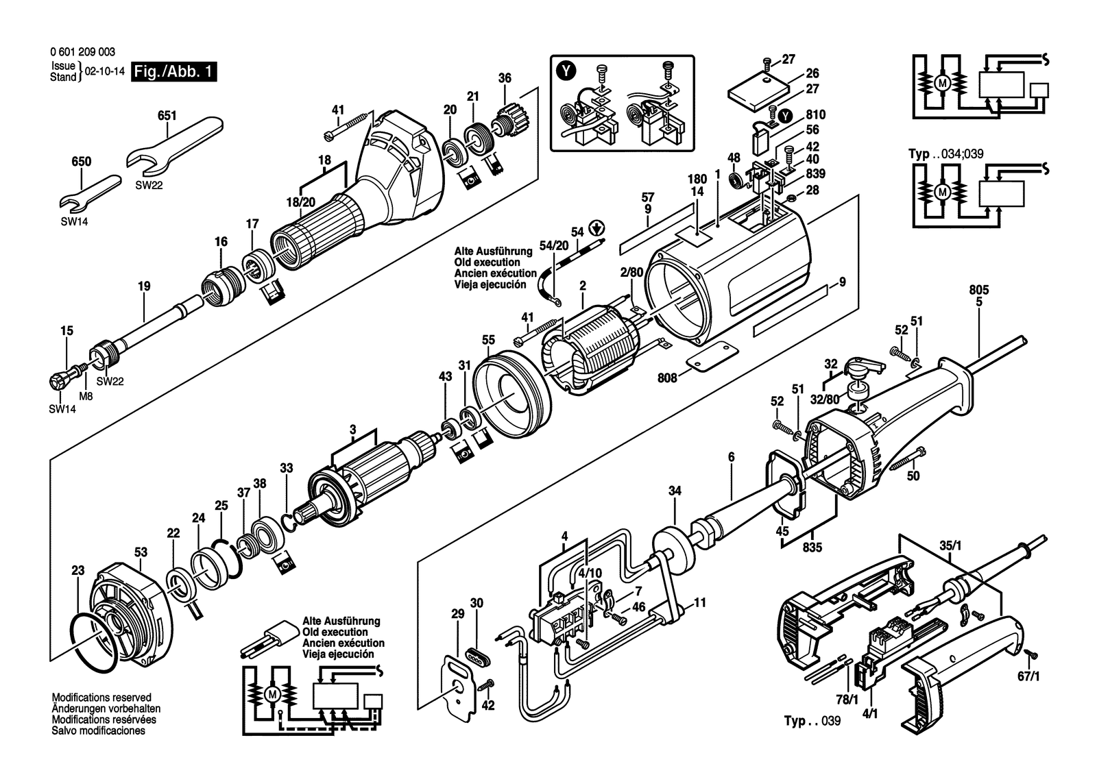 Bosch 1209 parts diagram, sheet 1