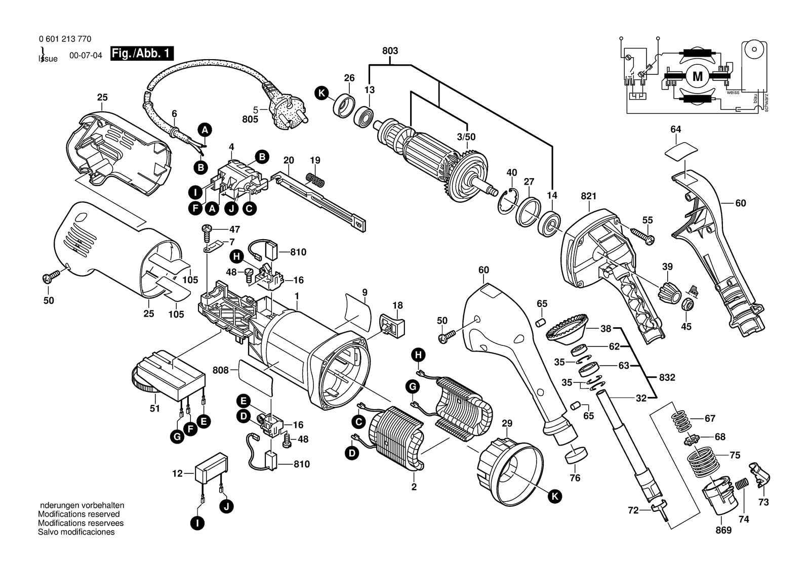 Bosch OSB 1020 CE parts diagram, sheet 1