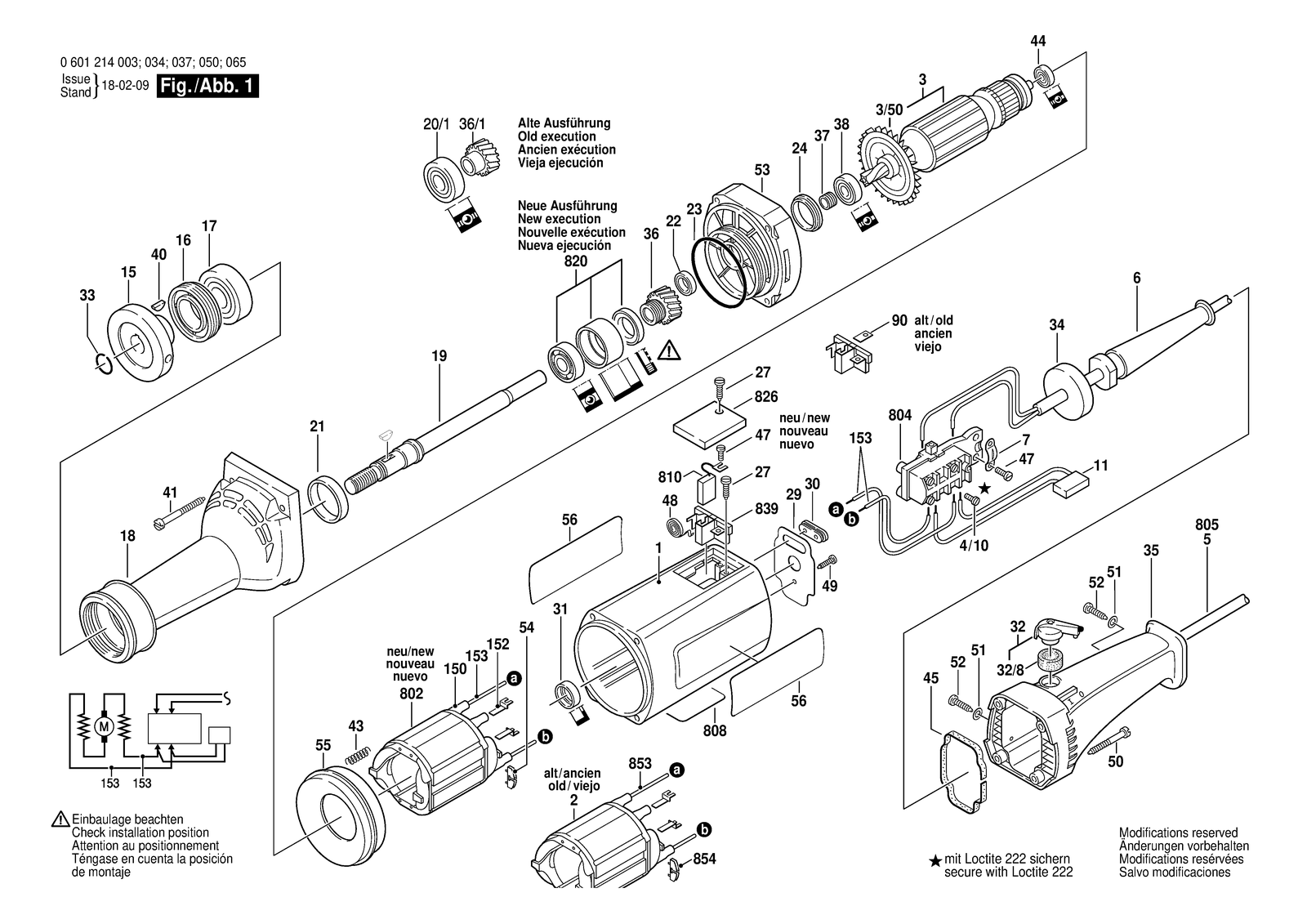 Bosch GGS 6 parts diagram, sheet 1