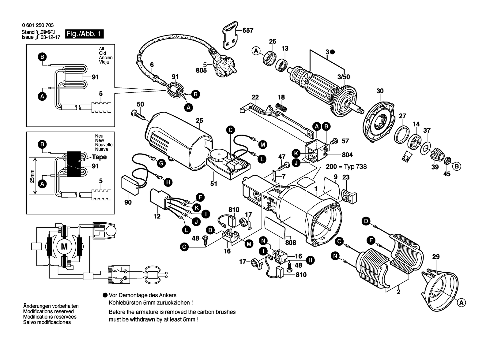 Bosch GEX 150 TURBO parts diagram, sheet 1
