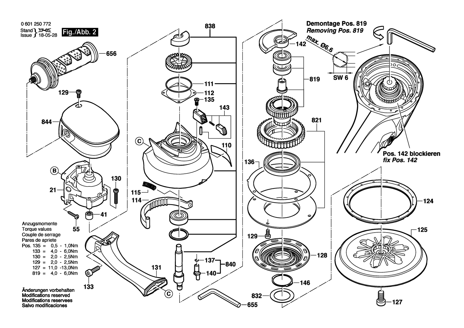 Bosch GEX 150 TURBO parts diagram, sheet 2