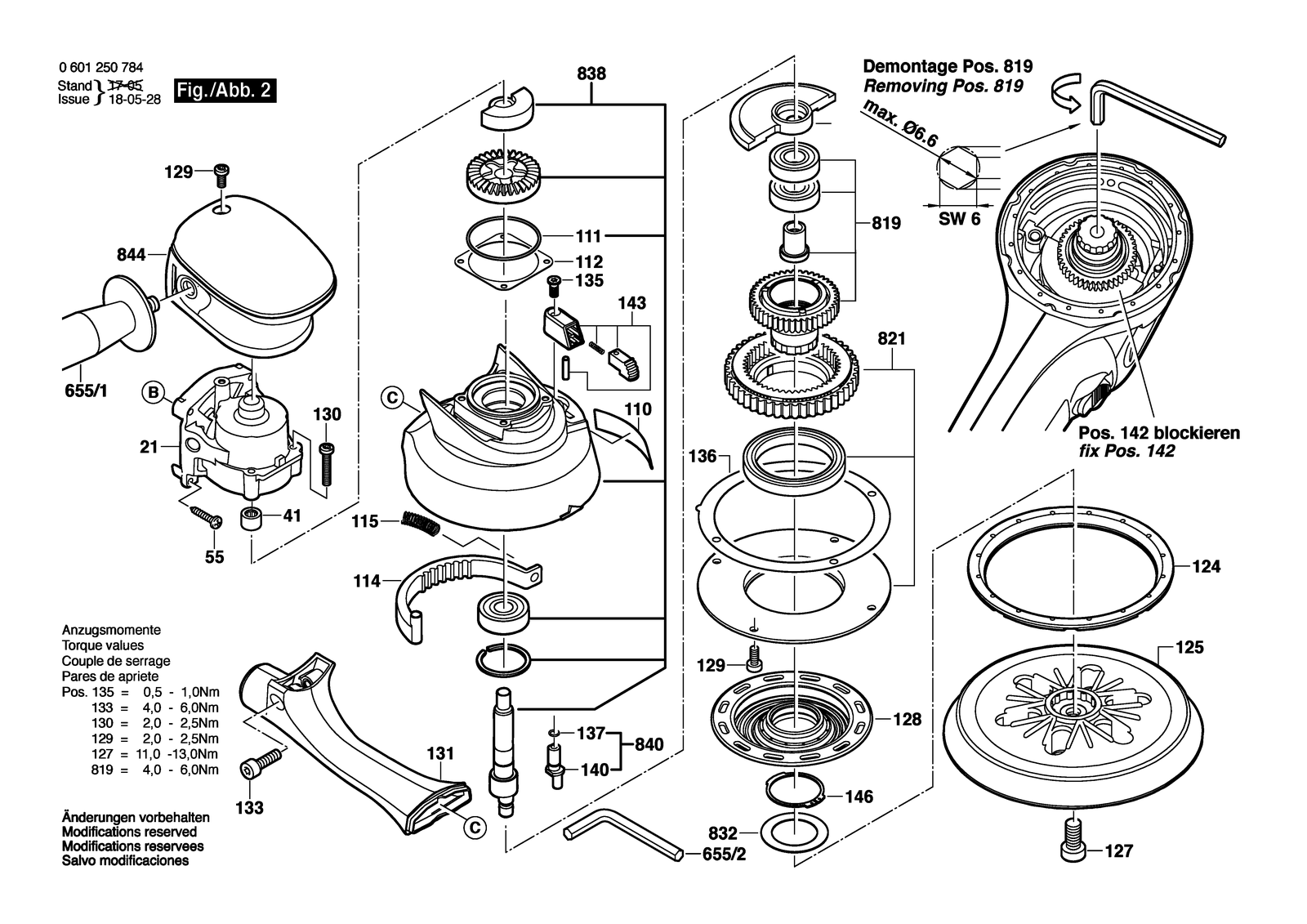 Bosch BROS-150 T parts diagram, sheet 2