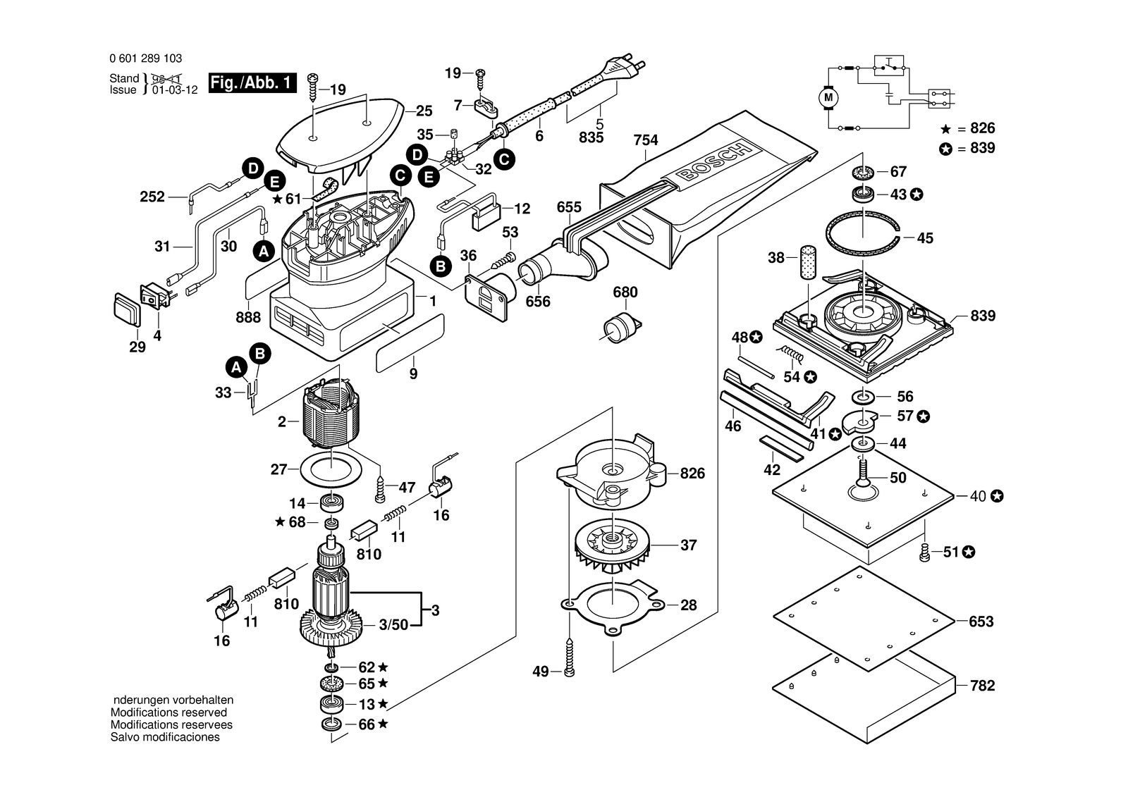 Bosch GSS 14 parts diagram, sheet 1