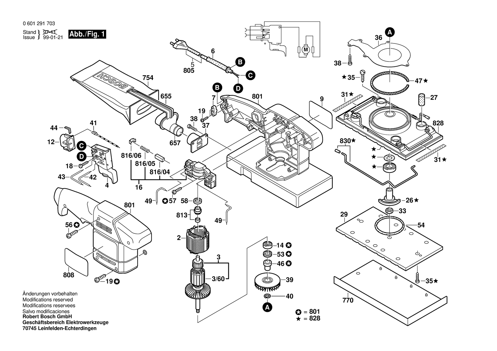 Bosch GSS 23 AE parts diagram, sheet 1