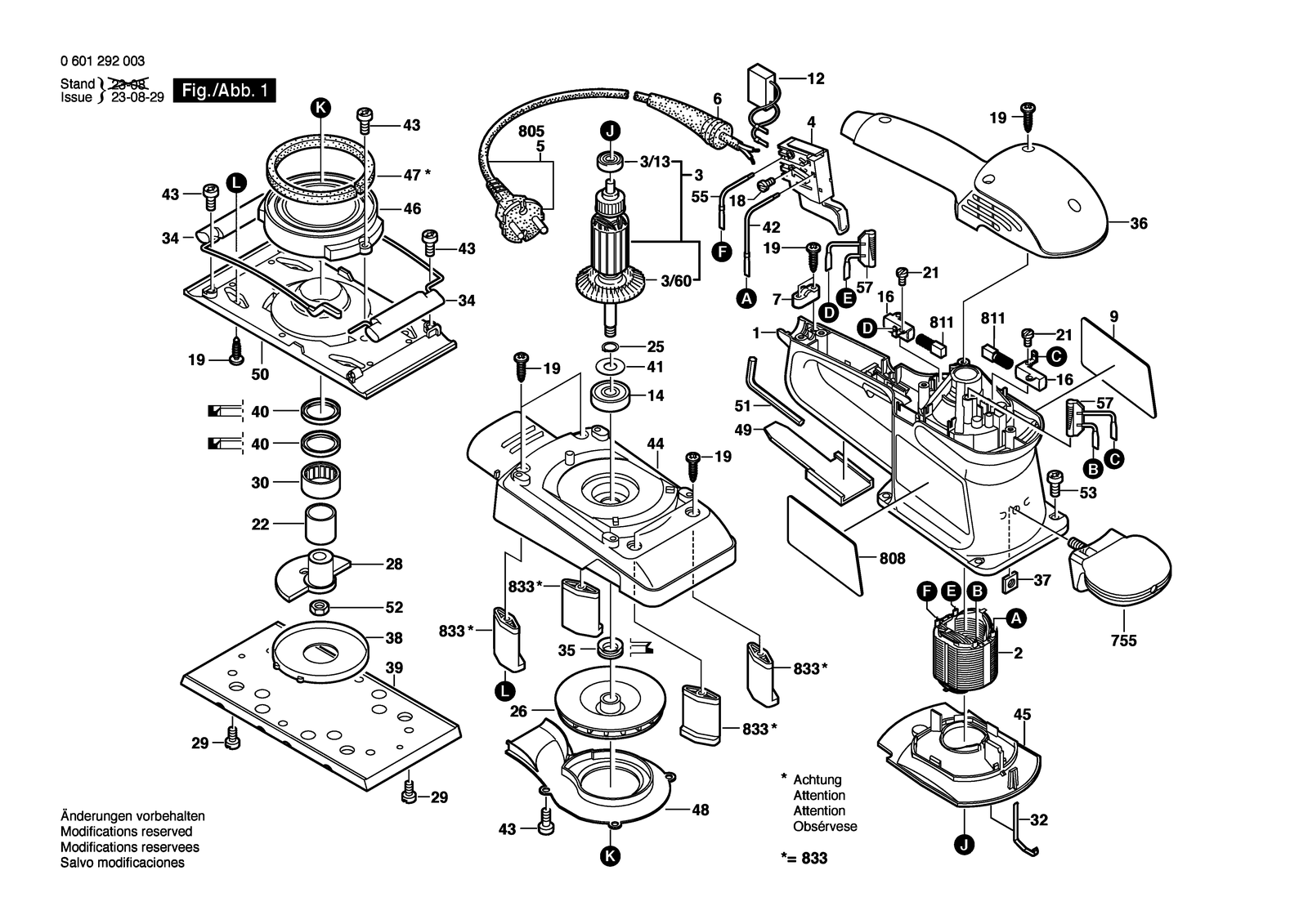Bosch GSS 230 A parts diagram, sheet 1