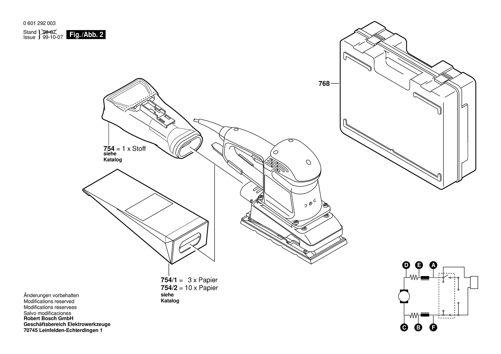 Bosch GSS 230 A parts diagram, sheet 2