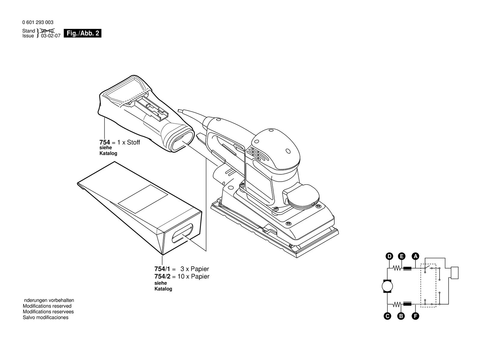 Bosch GSS 280 A parts diagram, sheet 2