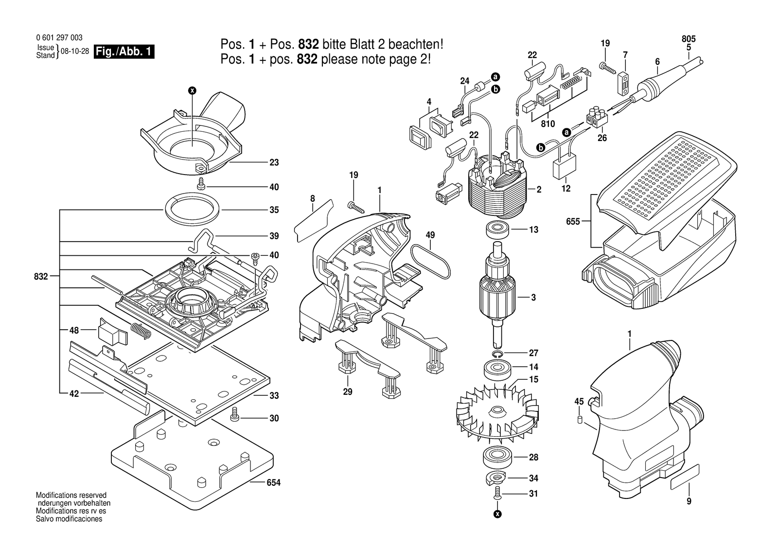 Bosch BOS-140 parts diagram, sheet 1