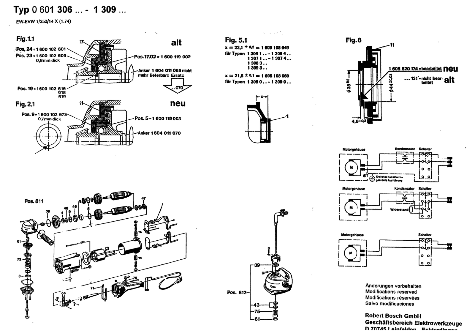 Bosch 1307 parts diagram, sheet 2