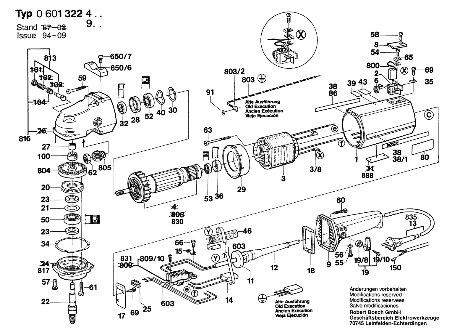 Bosch 1322.4 parts diagram, sheet 1