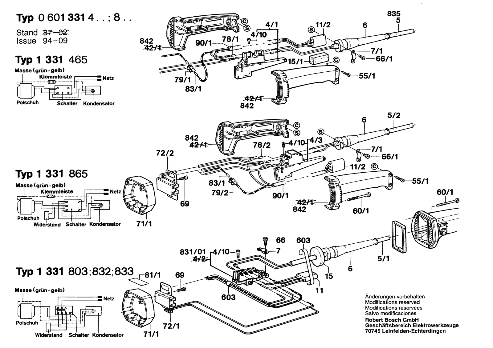Bosch 1331.4 parts diagram, sheet 3