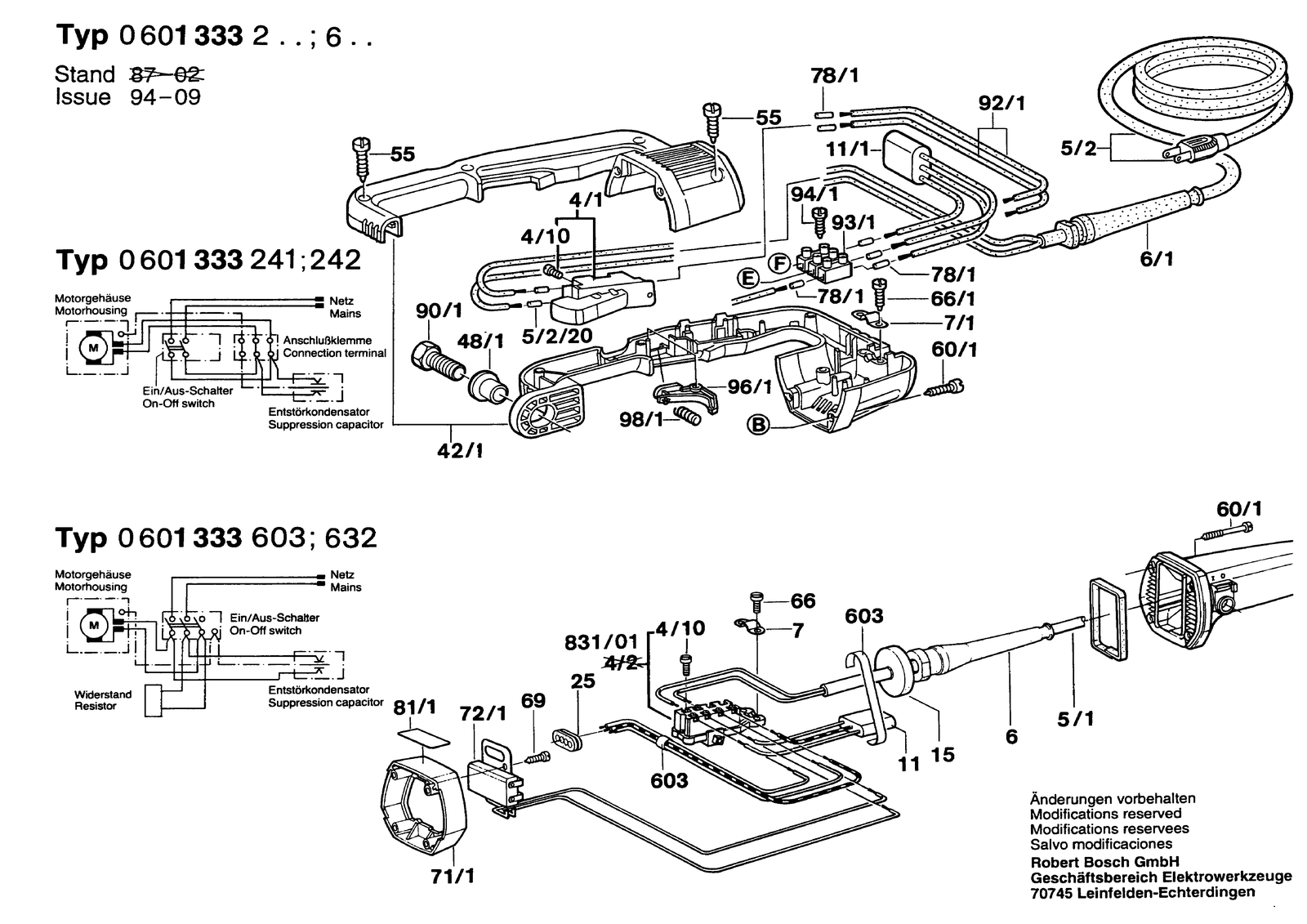 Bosch 1333.2 parts diagram, sheet 3