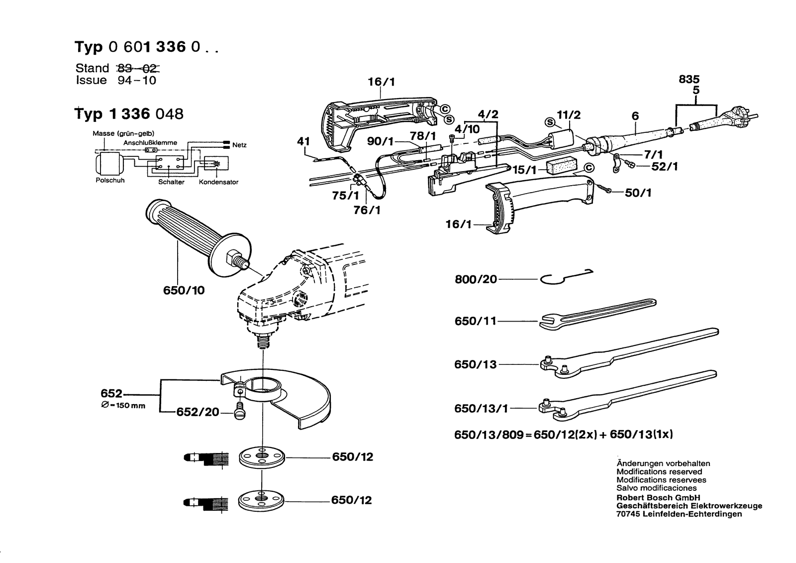 Bosch 1336 parts diagram, sheet 2