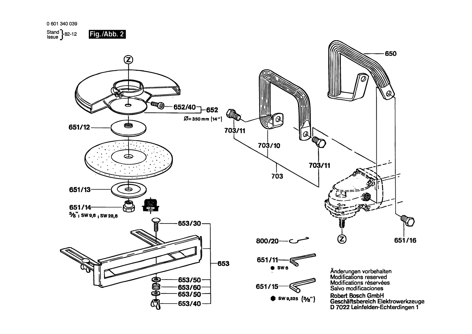 Bosch 1340 parts diagram, sheet 2