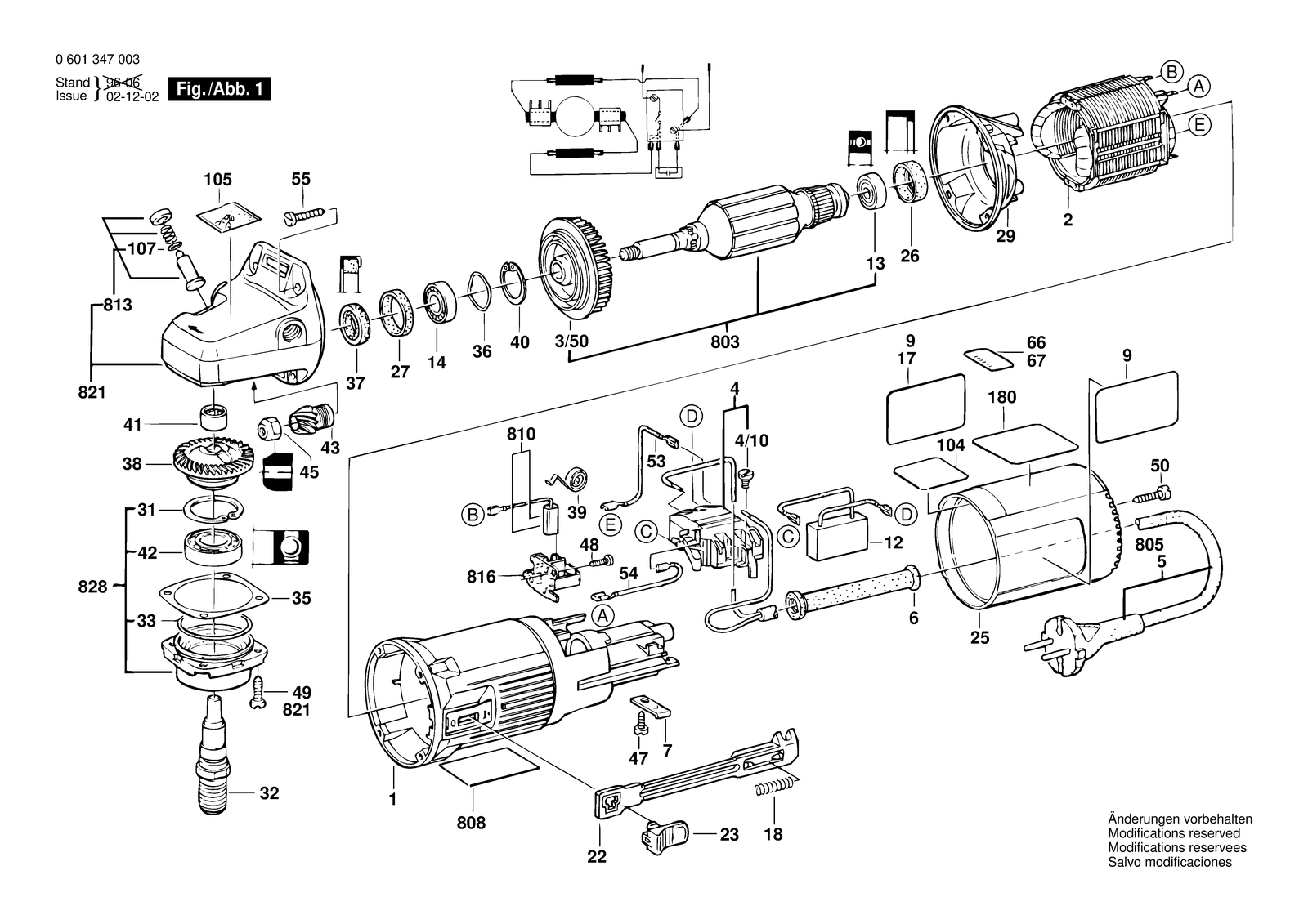 Bosch 1347 parts diagram, sheet 1