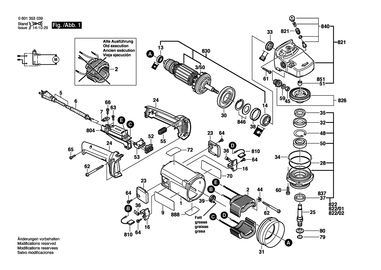 Bosch 1353 parts diagram, sheet 1