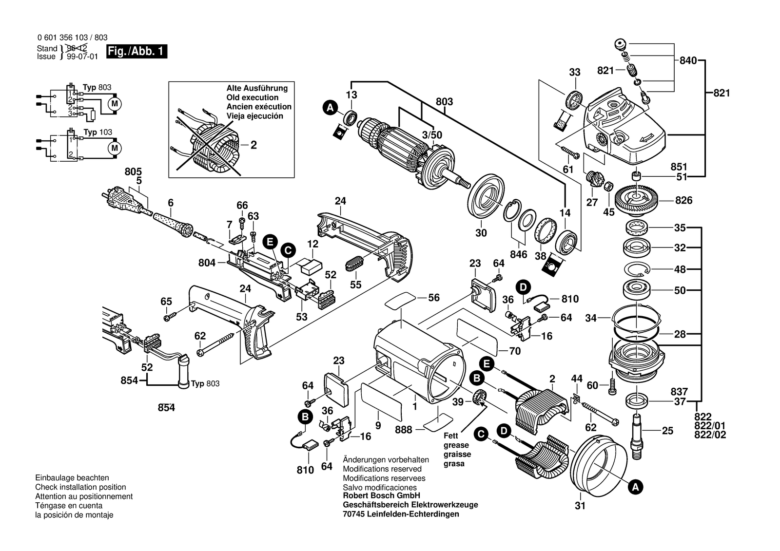 Bosch GWS 21-180 parts diagram, sheet 1