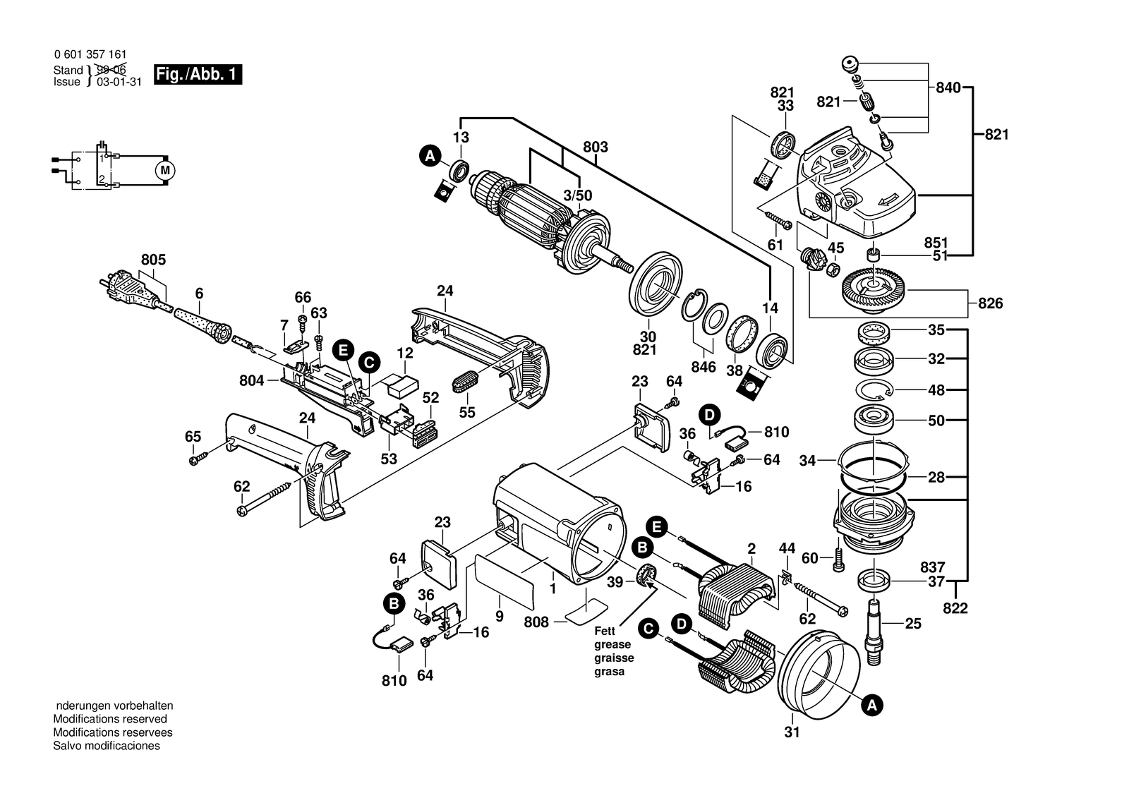 Bosch BWS 21-230 S parts diagram, sheet 1