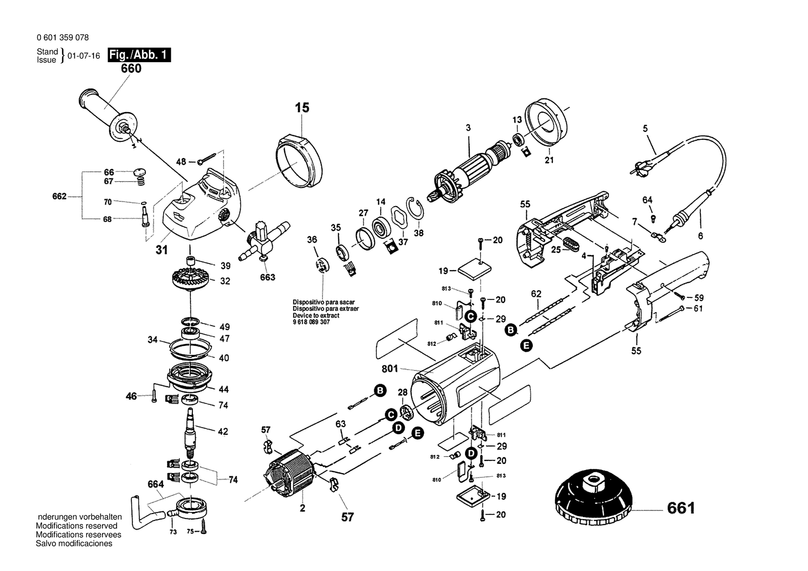 Bosch GNS 14 parts diagram, sheet 1