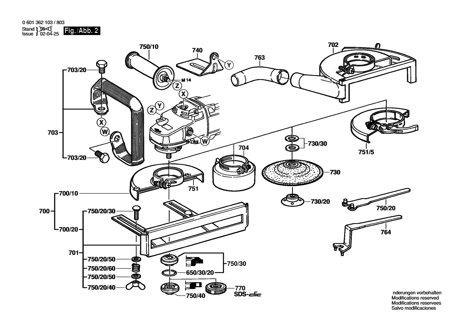 Bosch GWS 24-230 parts diagram, sheet 2