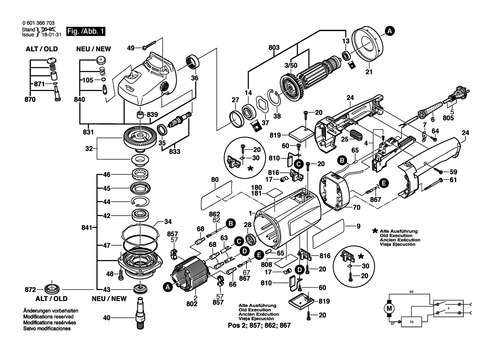 Bosch GPO 12 E parts diagram, sheet 1