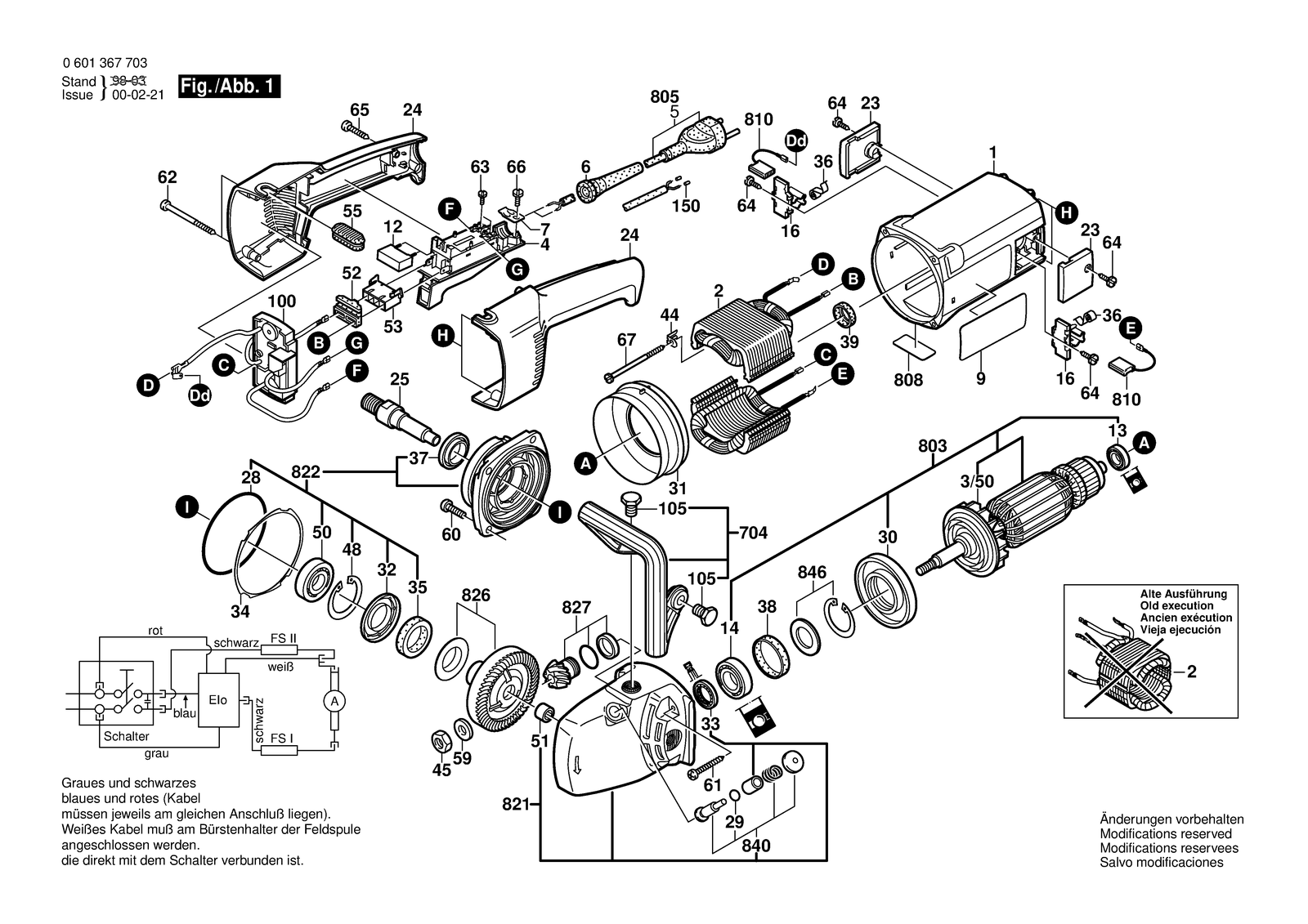 Bosch GSF 100 A parts diagram, sheet 1