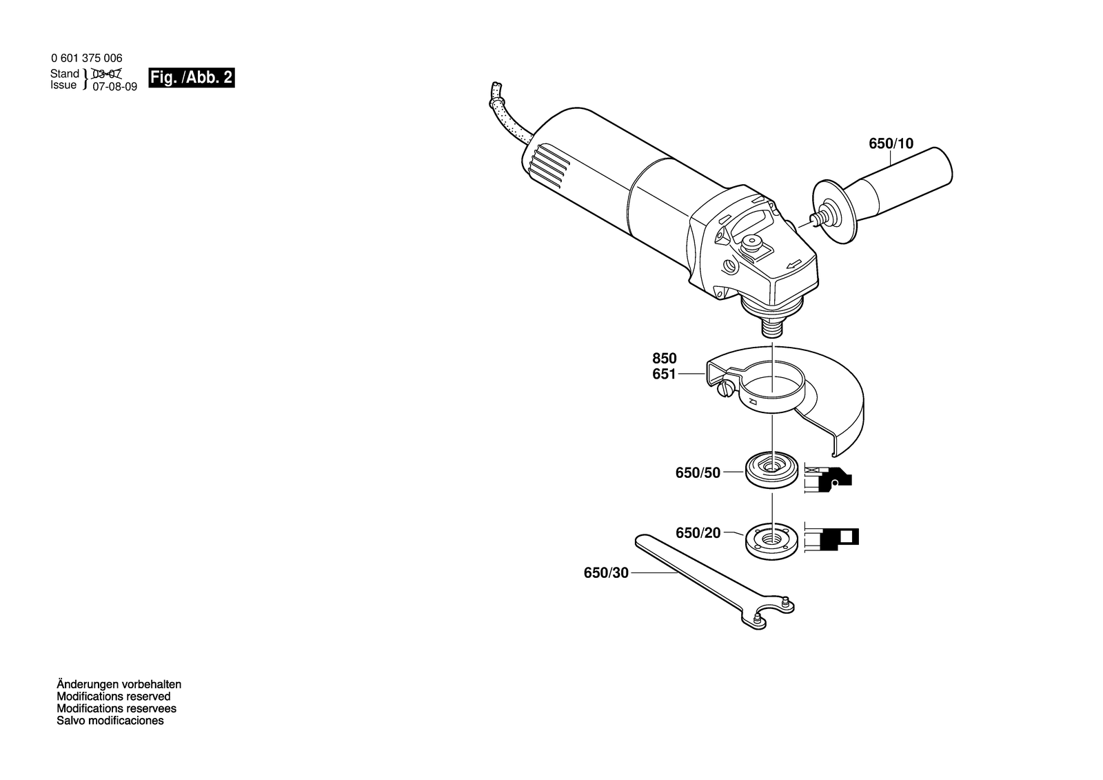 Bosch GWS 6-100 parts diagram, sheet 2