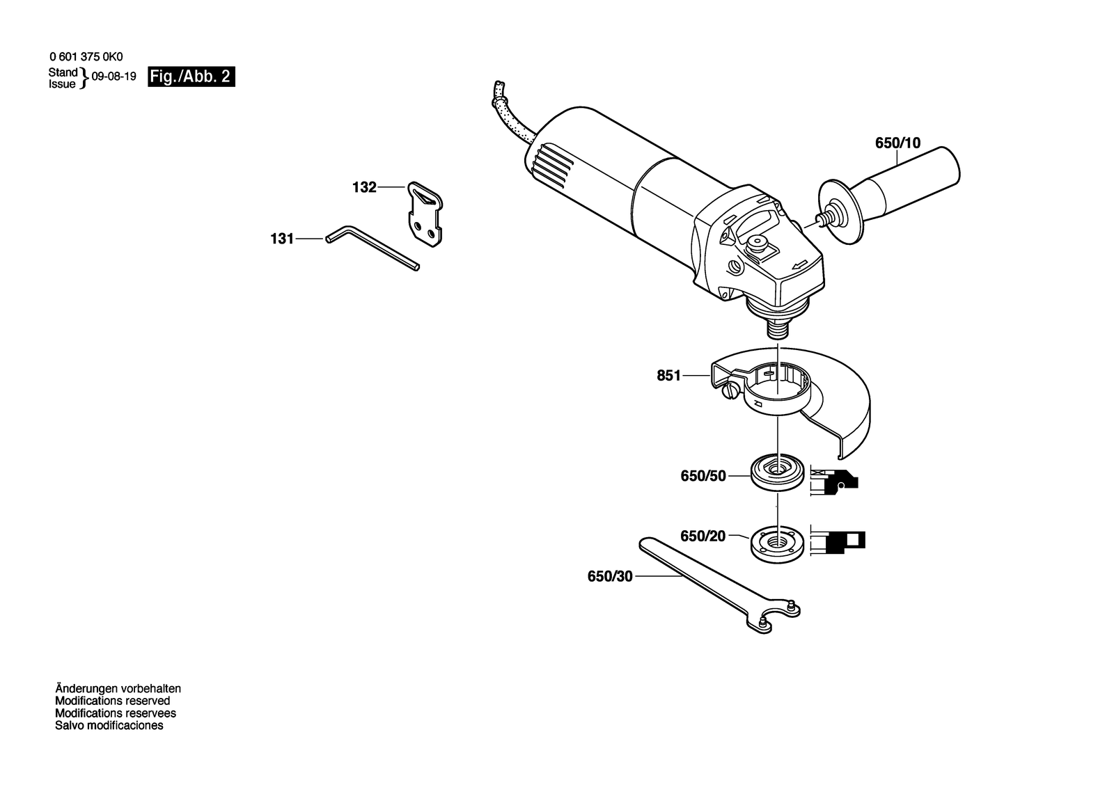 Bosch 1375 parts diagram, sheet 2